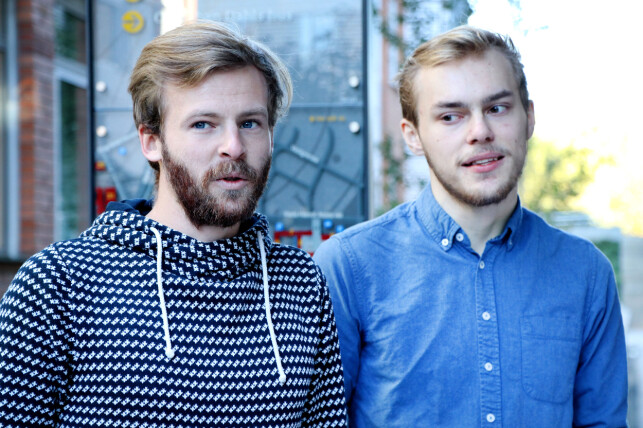 Jørgen Pettersen og Philip Havig er interesserte i spill og IOT. Foto: Ole Petter Baugerød Stokke