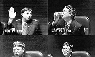 Bill Gates fra rettsaken mot den amerikanske stat i 1998. 📸: Public Domain / Wikipedia