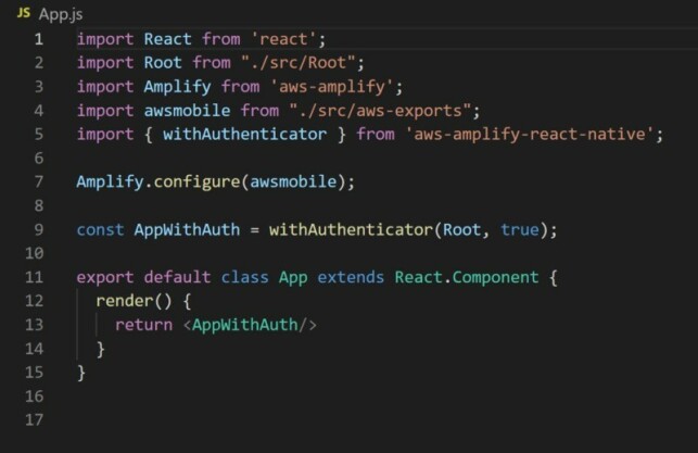 image: Making a mobile app with React Native and AWS Amplify