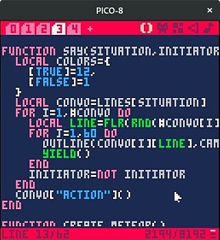 Programmering i Pico-8. 📸: Privat
