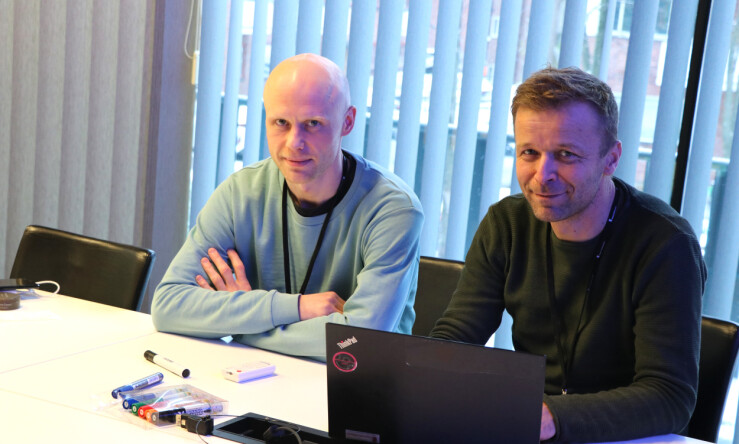 Utvikler Marius Elsfjordstrand Beck og teamleder Thomas Langvann i Nasjonalbiblioteket. 📸: Jørgen Jacobsen