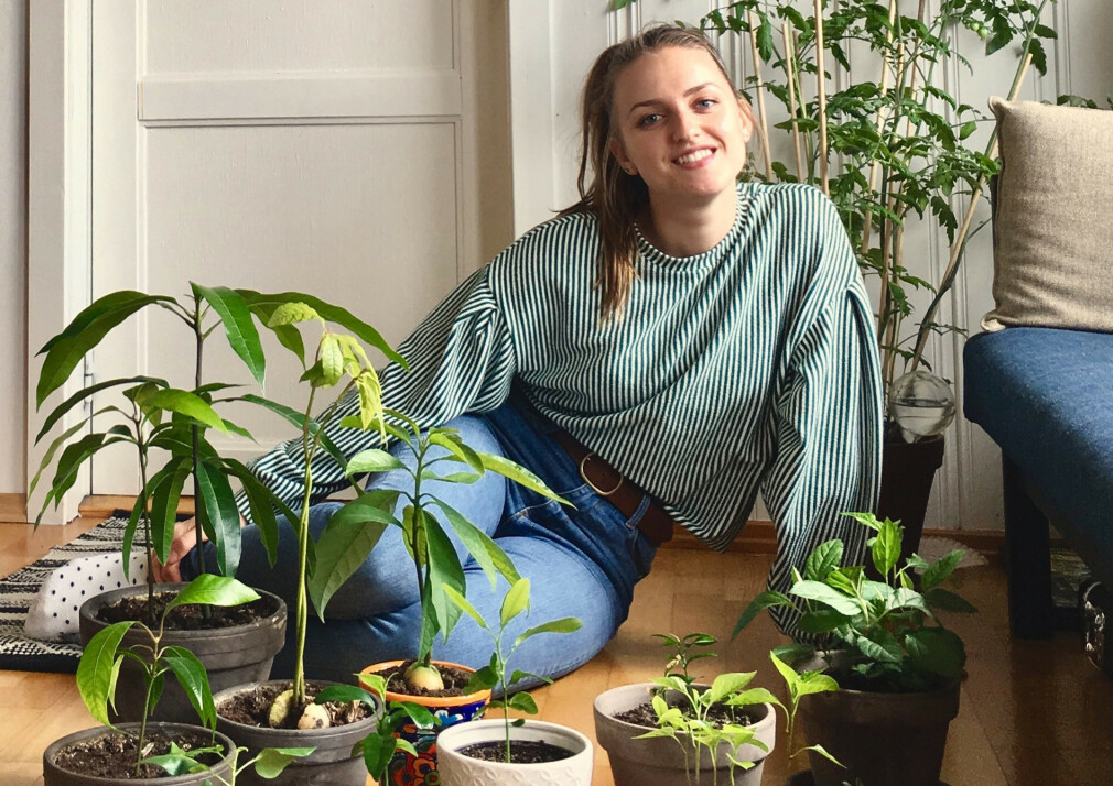 Jenny Bonsak er utvikler i Telenor, og godt over snittet glad i planter. 📸: Privat