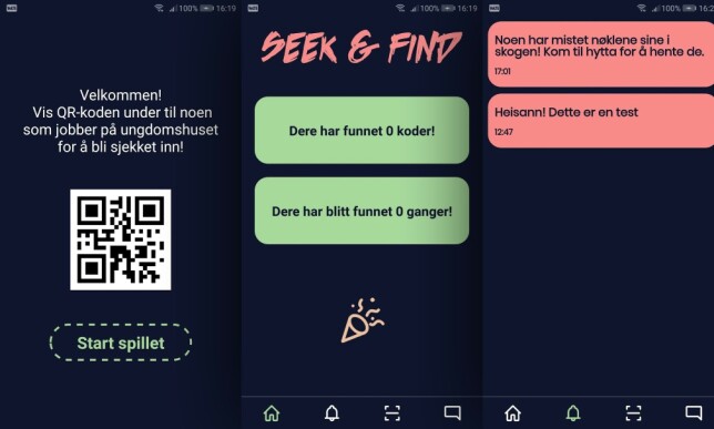 Seek &amp; Find er Daniel Martinsen sitt system for en populær gjemselslek. Her ser du skjermdumper fra Android-appen.