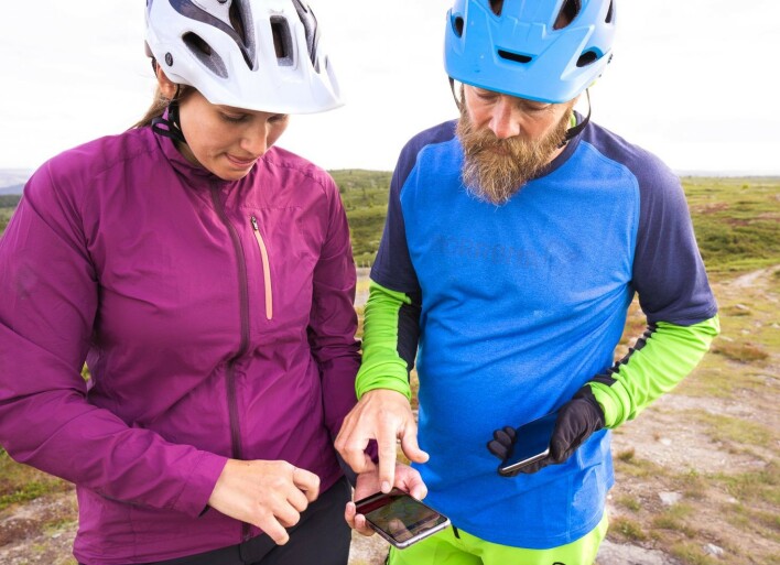 PWA-appen i bruk på sykkeltur. 📸: Privat