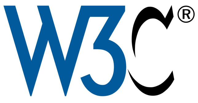 Logoen til World Wide Web Consortium inneholder teksten «W3C».