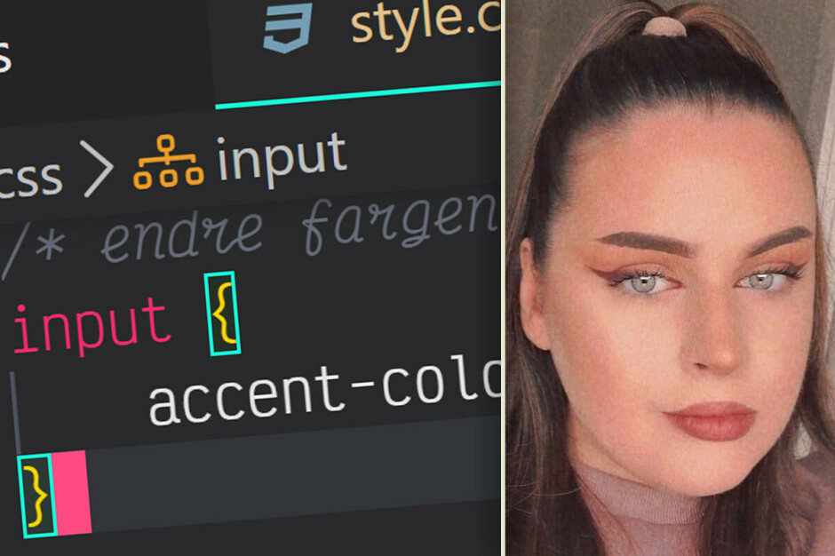 Julia Jakobsen har mange gode CSS og design-tips - blant annet å endre farger du kanskje ikke visste at du kunne endre. 📸: Privat / kode24