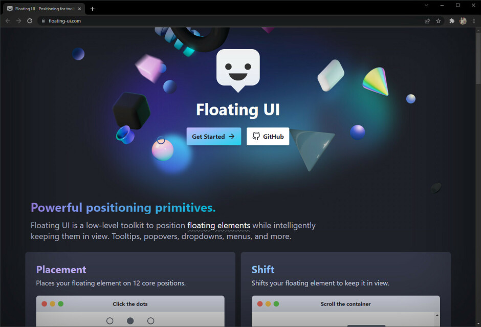 - Sjekk ut det kule verktøyet Floating UI, som enkelt posisjonerer flytende elementer på nettsiden din.