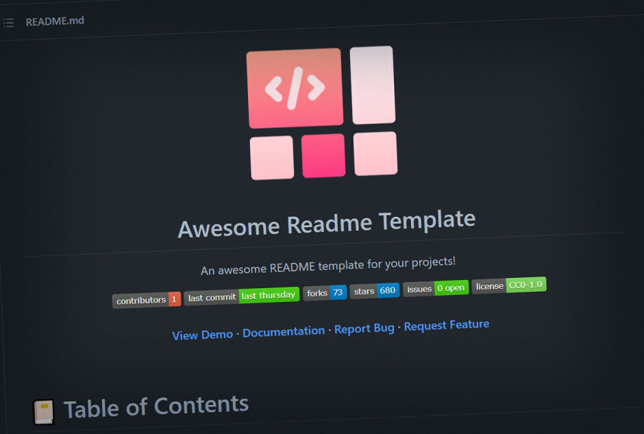 Awesome Readme Template.
