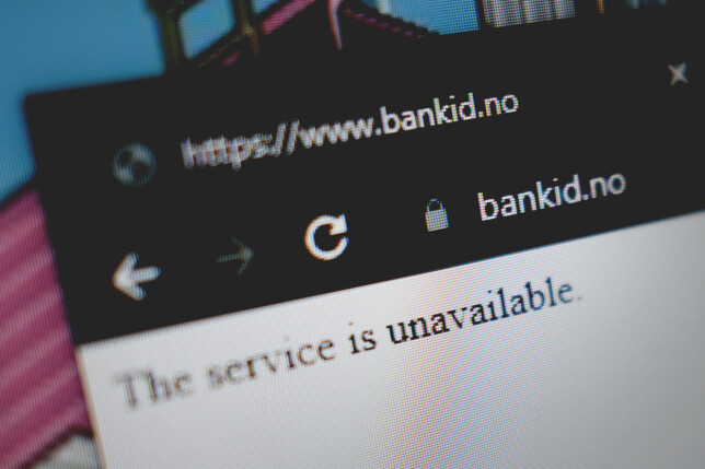 Nettsidene til BankID var nede. 📸: Ole Petter Baugerød Stokke