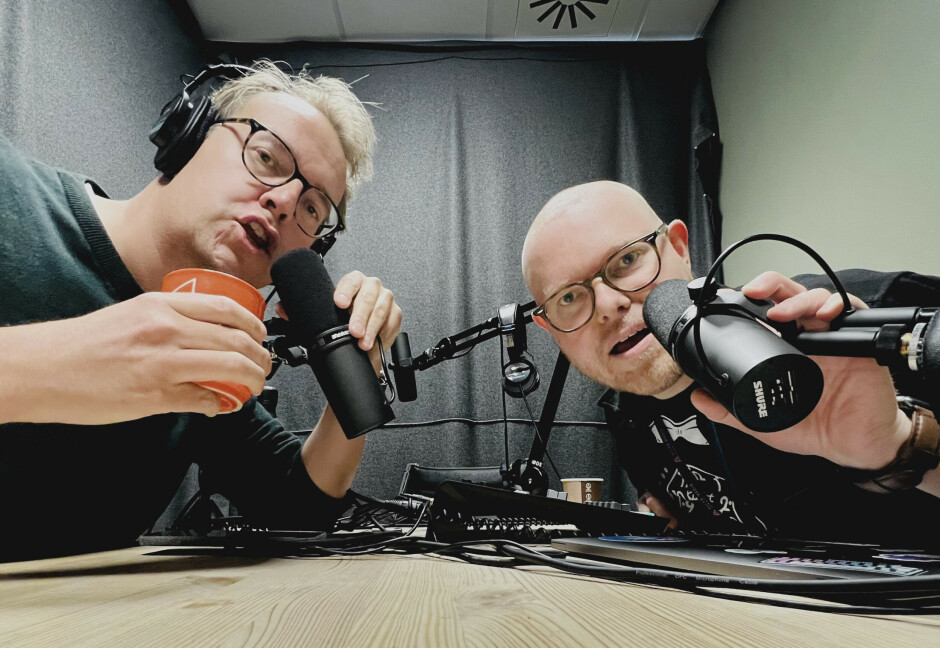 Ole Petter og Jørgen holder det ekte i podcasten vår kode24-timen, som vanlig. 📸: Ole Petter Baugerød Stokke