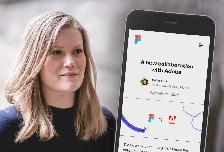 UX-designer og UX Norge-grunnlegger Tone Nordbø tar Adobes oppkjøp av Figma med fatning, men frykter for at noen uheldige deler av Adobe kan lekke inn i produktet hun har blitt glad i. 📸: Thor Møller / kode24