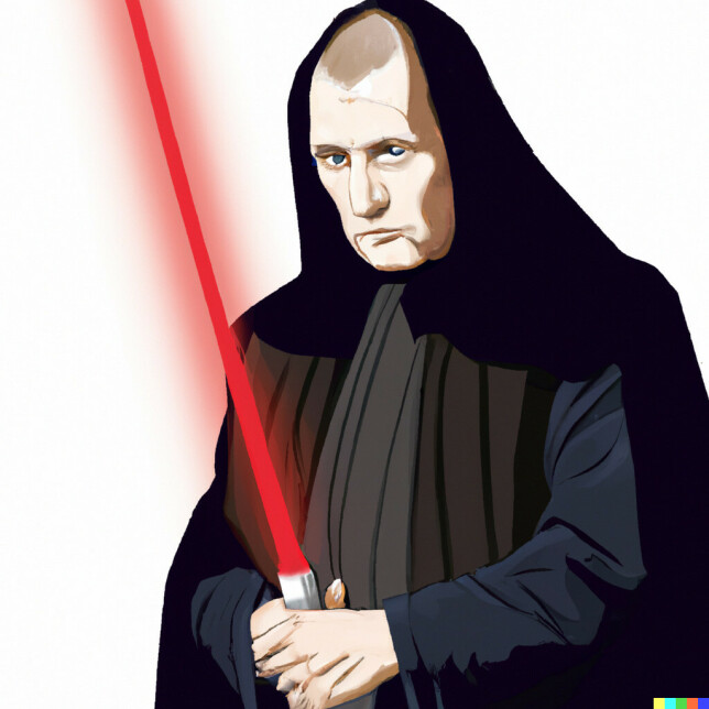 En upopulær russisk president som en Sith Lord. 📸: Mattis Vaaland/ DALL-E