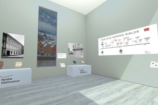 I det virtuelle museet kan du selv gå rundt i bibelutstillingene, alene eller med en guide. 📸: Skjermdump
