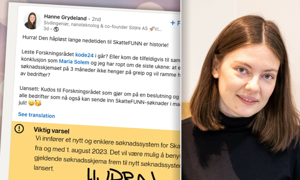 Hanne Grydeland i Sildre AS er fornøyd med at den varslede nedetiden på tre måneder nå er historie. 📸: Sildre AS / kode24