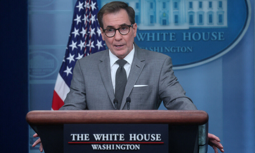 White House national security spokesman John Kirby speaks during a press briefing at the White House in Washington, U.S., February 27, 2023. REUTERS/Leah Millis