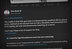 image: Se hvordan Musk latterlig­gjorde oppsagt rullestol-bruker