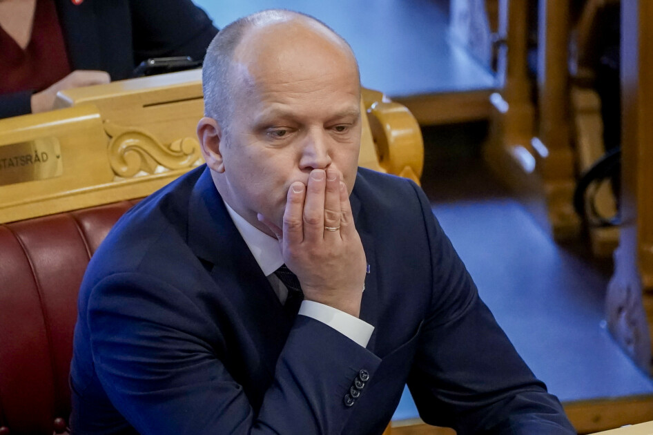 Finansminister Trygve Slagsvold Vedum bidro til å stanse anonyme skattesøk. 📸: Terje Pedersen / NTB