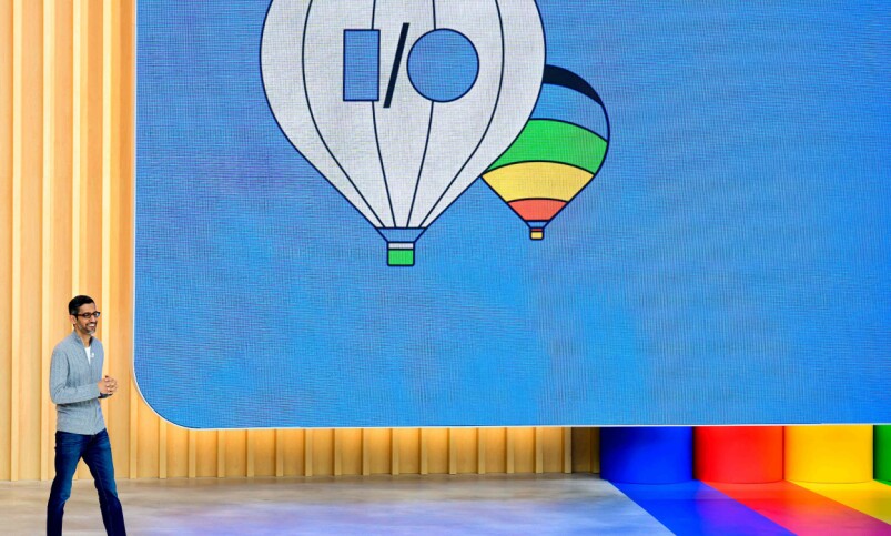 Google-sjef Sundar Pichai på Google I/O 2023. 📸: Scanpix / Josh Edelson / AFP