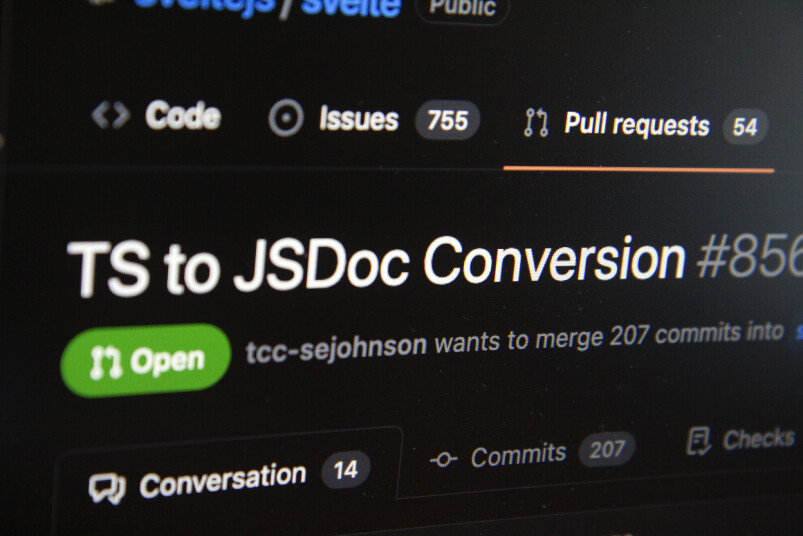 Sveltes beslutning om å bytte ut TypeScript med JSDoc har skapt masse debatt i utviklermiljøet. 📸: Kurt Lekanger