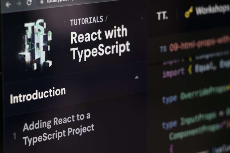 Kurset "React with TypeScript" anbefales hvis du er usikker på hvordan du typer alt riktig i React. 📸: Kurt Lekanger
