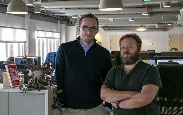 Martin Jensen, CTO, og Kristoffer Sivertsen, utvikler og teamleder. 📸: Kurt Lekanger
