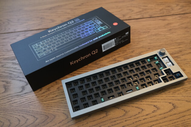 Sånn ser et Keychron Q2 barebone-tastatur ut, uten hverken brytere eller tastehetter ut. 📸: Ole Petter Baugerød Stokke