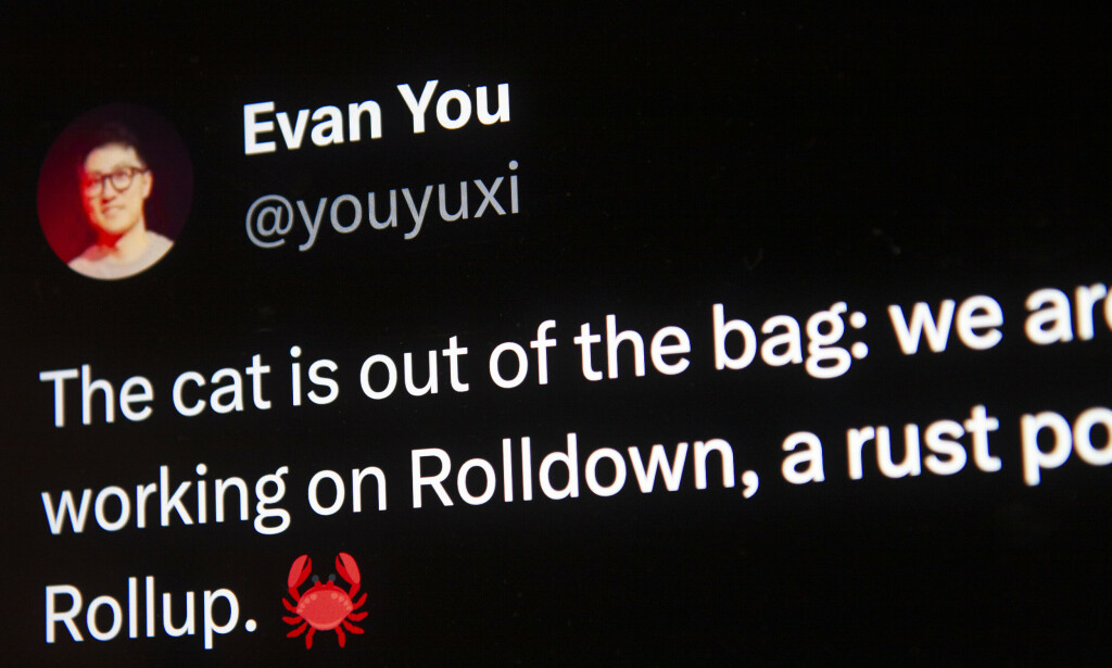 Evan You er mannen bak både Vue.js og Vite. Nå jobber han med Rolldown – et Rust-basert raskere alternativ til Rollup. 📸: Kurt Lekanger