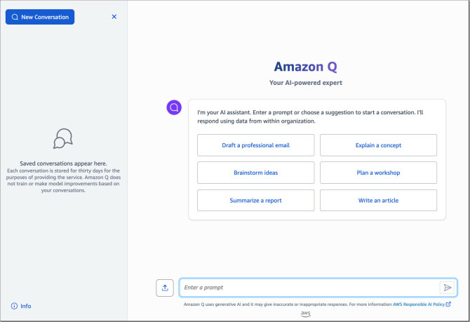 Amazon Q tar opp konkurransen med lignende produkter fra blant andre Microsoft og Google. 📸: AWS