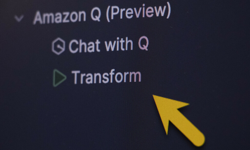 Amazon Q kan brukes til å transformere kode. 📸: Kurt Lekanger