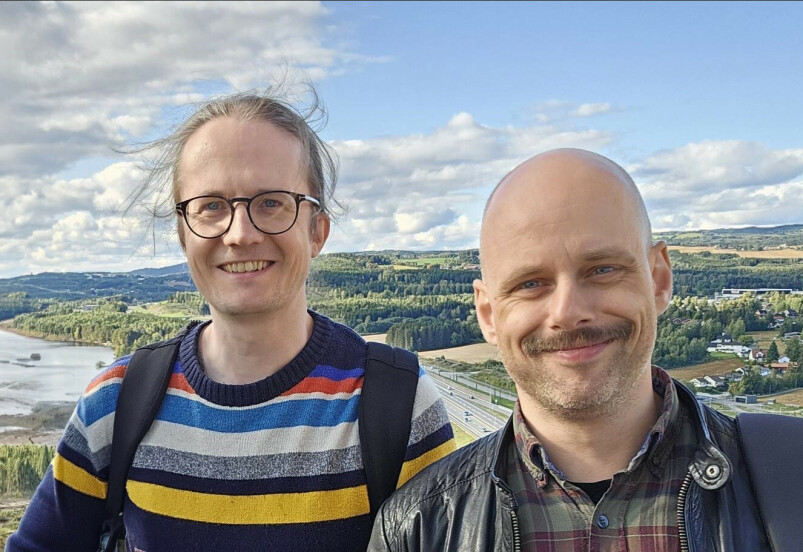 Magnar Sveen og Christian Johansen er begge utviklere hos Mattilsynet, og liker best når de kan kode sammen. 📸: Privat