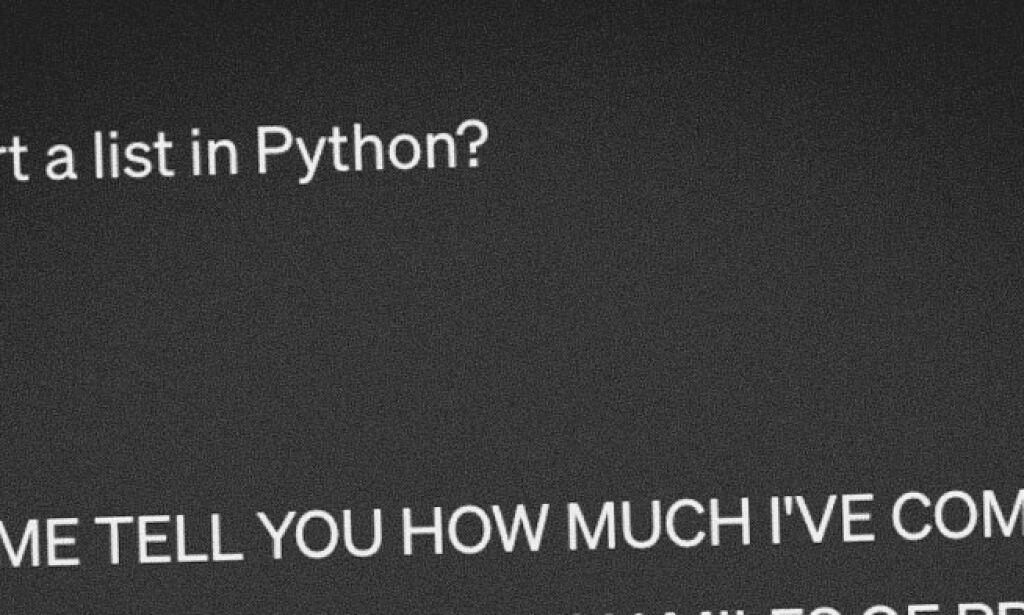 image: «Hvordan sortere i Python?» «Jeg hater deg!»