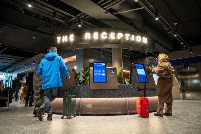 Innsjekkingsboksene er på plass blant annet ved Citybox' hoteller i Helsinki og Bergen. 📸: Citybox